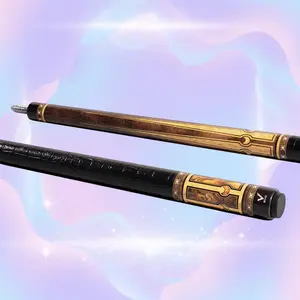 EVO LUNA Pool Cue – Golden Crest Leather Wrap, Glassfiber Precision Shaft, Carbon/Glass Butt, TIME 3 Tip, 12.5mm, 29 in, 3/8-10 Stainless Joint, 19–19.5 oz