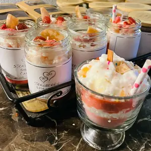 Strawberry shortcake candles