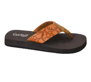 Corky Summer Break Flower Embossed Flip Flop