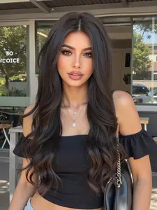 24 Inch Long Curly Wig Capless, Fashion Natural Hair Color, Stylish and Elegant Design, Perfect for Women, Synthetic Curly Wigs