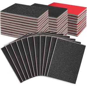 27 count Sanding Sponge Pads, 120-3000 Grit Sandpaper Assortment, Wet Dry Washable  Sanding Block, Abrasive Sand Paper for Hand Sanders, , Metal, Auto, Drywall, Furniture Polishing