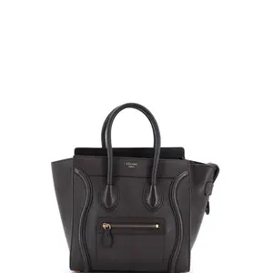 Pre-owned Celine Leather Tote Bags REBAG Luggage Bag Grainy Micro by Rebag