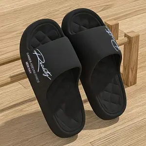Men's cloud-like comfort ™ Platform Slippers - Unisex Orthopedic Cushioning Home and Travel Shoes, Lightweight EVA Material in Classic Black and White Color Scheme