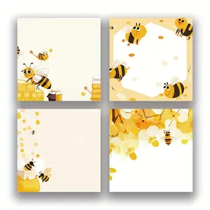 Adorable Sweet Bee Sticky Note Set, Reusable Tearable Notes, Strong Adhesion, Ideal for Journals, Planners, Offices, Schools, Homes, Bulk Cute Stationery Gifts