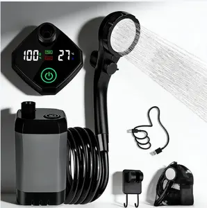 Portable shower, handheld electric shower, outdoor shower equipment for camping and hiking, pet cleaning, car washing, camping equipment, camping supplies, travel accessories, apartment shower tools