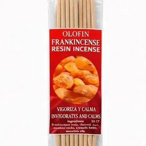 Olofin Frankincense Resin Incense 10.5" Sticks 10 Incense Sticks in 1 PK Bags for Meditation Prayer Yoga and Energy Cleansing Rituals Altar