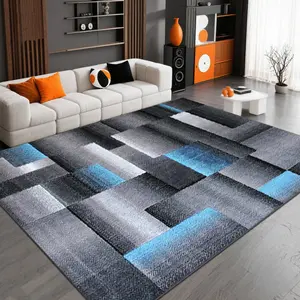 Velvet soft and comfortable patterned printed carpet, Geometric Pattern Rug, Geometric Graphic Rug, suitable for multiple scenarios, available in various sizes, soft and non-shedding, Modern Geometric Rug