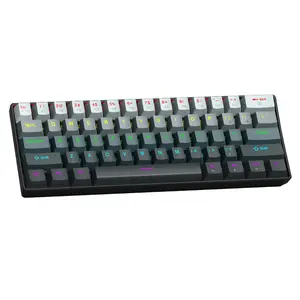 61 Key USB Wired Mechanical Gaming Keyboard Apayado K61, Compact Design, Full Keys Hot Swappable , Blue/Red Switches, E-Sports Office Use, Compact Design, Mechanical Keyboards