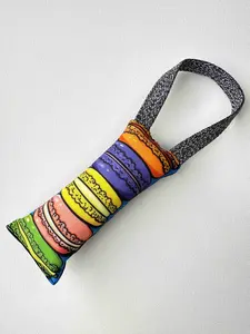 CALIDOG Macaroon Dog Toy - Durable Polyester Pet Plaything for Small, Medium, and Large Dogs