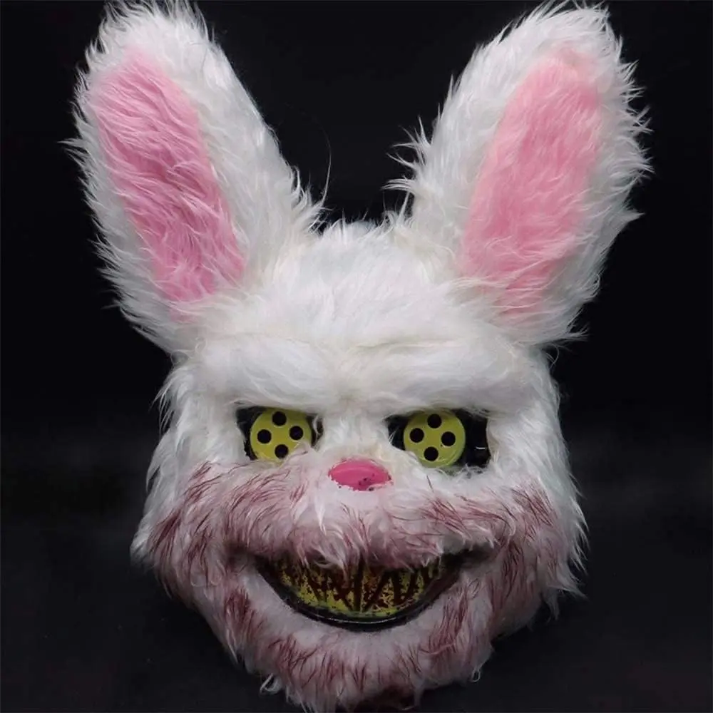 Halloween Scary Mask Bear  Bunny Mask, Bloody Plush   Mask,  Costume Props Halloween Party