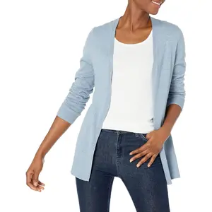 Women's Lightweight Long Sleeve Open-Front Cardigan Sweater (Available in Plus Size)