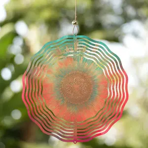 10-Inch Rotating Hanging Wind Spinner, 360° Swivel Hook Wind Spinner, Exquisite Dynamic Art for Garden & Balcony Decor, Ideal Elegant Gift Choice