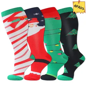 STANDWAY Compression Socks 4 Pairs (15-20mmhg) - Men&Women,Keeps Socks in Place,Relieves Leg & Calf Fatigue Fro Running Gym Travel Office And Outdoor Every day Comfortable