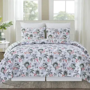 Aug Pre Order Flamingo Breeze Quilt Set, 2 Size Options