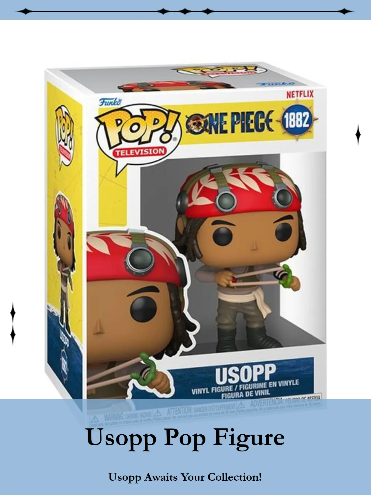 1 Piece Usopp TV/Movie Character Vinyl Figure - Iconic Pose, Collector’s Note