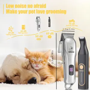 Dog Clippers for Grooming Dog Grooming Kit for Heavy Thick Hair&Coats/Low Noise Rechargeable Cordless Pet Shaver with Paw Trimmer Nail Grinder/Dog Hair Trimmer for Small & Large Dogs Cats