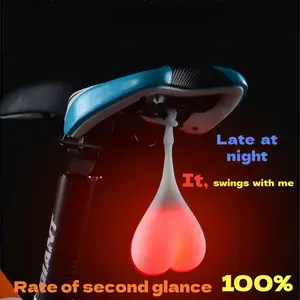 Bike LED Tail Lights Night Cycling Warning Lights Creative Silicone-Shaped Waterproof Outdoor Use Perfect Gifts for Friends Who Love Outdoor Activities Visibility And Safety