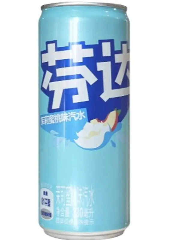 Fanta Jasmine Peach 330mL Can - Refreshing Fruit Beverage with Jasmine & Peach Flavors for On-the-Go Drinks