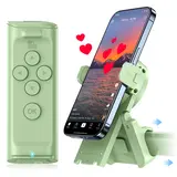 Remote Control for TikTok Scrolling, Wireless Page Turner & Selfie with Smartphone Holder Stand - Camera Video Recording Remote for iOS Android,