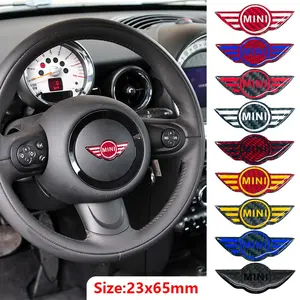 Car Steering Wheel Center Logo Decal Sticker for Mini Works One, Cooper, Jcw Models, DIY Interior Decoration, Unique Car Accessories