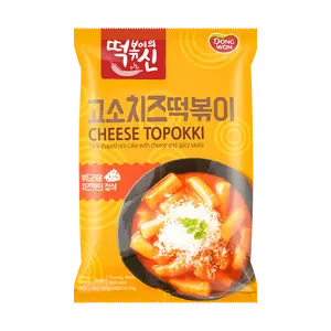 DONGWON Instant Stir-fried Tteokbboki (Korean Rice Cake), Cheese Flavor, 8.47 oz