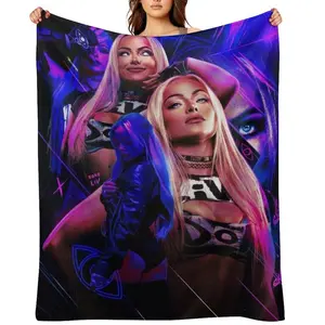 Liv Morgan Themed Polyester Throw Blanket – Soft, Lightweight, and Versatile for Bed, Couch, Picnic, or Travel – Perfect Halloween or Holiday Gif B-C14