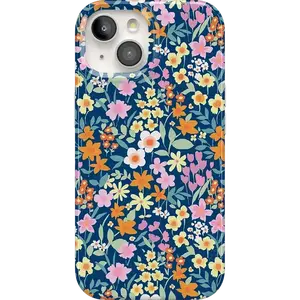 Casely iPhone 15 Plus Case | Full Bloom | Navy Floral | Compatible with MagSafe | Classic Ultra Thin Design
