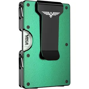 Skinny Card Holder With Money Clip Or Air Tag