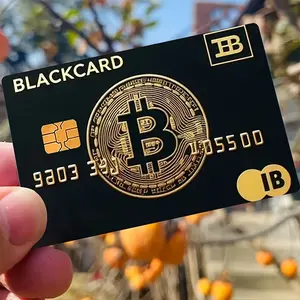 Fashionable Black Bitcoin VIP Card Pattern Stickers Credit Card Sticker Used for EBT, Transportation, Keys, Credit Cards, Debit Cards, Card Skins, Protect Bank Cards, No Bubbles, High Quality, Suitable for Small Chip Cards