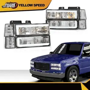 Fit For 94-00 Gmc C10 C/k Suburban LED DRL Headlights Bumper Lamps