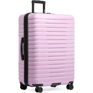 U.S. Traveler Boren Polycarbonate Hardside Rugged Travel Suitcase Luggage with 8 Spinner Wheels, Aluminum Handle, Lavender, Checked-Large 30-Inch