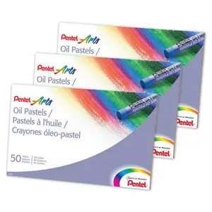 Oil Pastels, 50 Per Pack, 3 Packs