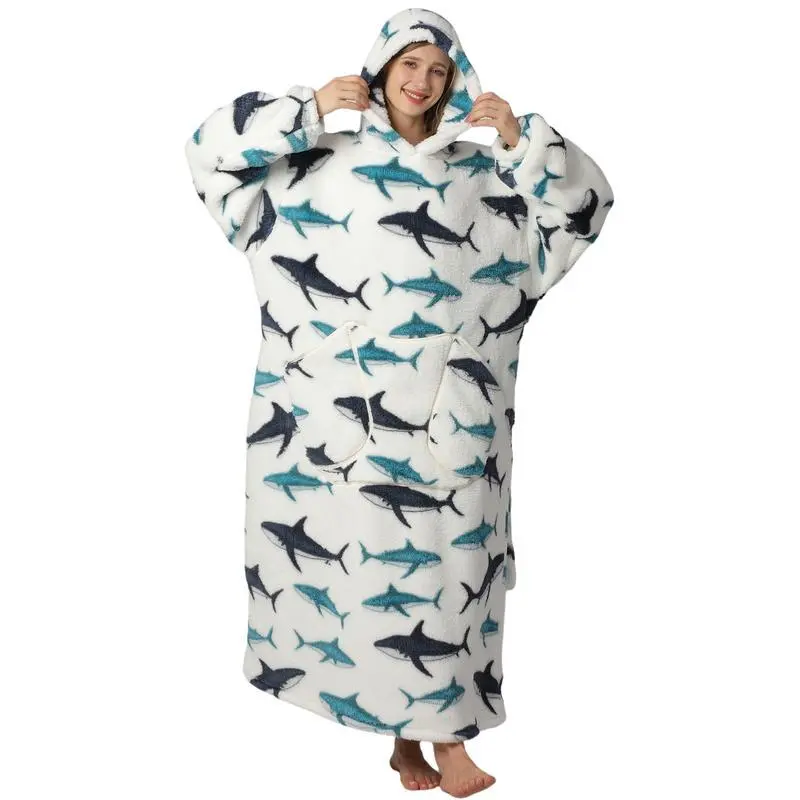 Christmas Gifts Oversized Cute Wearable Hoodie Blanket Nightgown Ultra Soft Sherpa Hooded Blankets Warm with Giant Pockets for Women Men Adults Christmas Gifts Oversized Cute Wearable Hoodie Blanket Nightgown Ultra Soft Sherpa Hooded Blankets Warm with Giant Pockets for Women Men Adults