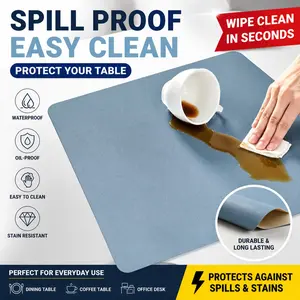 Nordic Style PU Diatomaceous Earth Mat, Heat Insulating Non-Slip Durable Table Pad, Home Square Western Meal Mat, Kitchen Essentials
