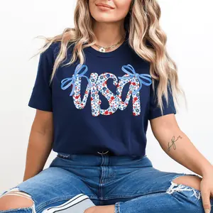 USA Ribbon Comfort Colors Tshirt