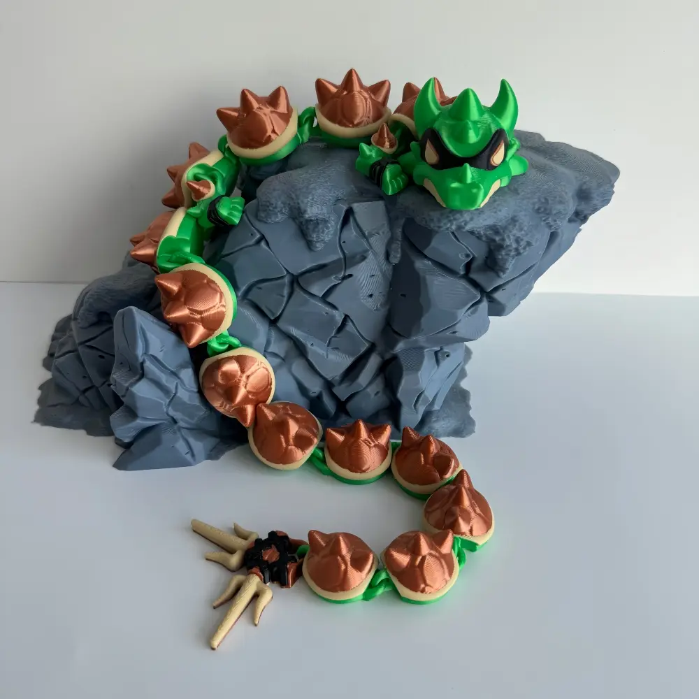 [Turtle Theme] 21.65 inch 3D Printed Cool Turtle Dragon Collectible Dolls, Art Sculptures, Flexible Joints, Halloween/Birthday/Anniversary/Boyfriend Creative Gifts, Home, Living Room, Car Creative Decoration