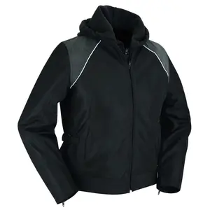 Renegade Classics Darkstream Women's Mesh Motorcycle Jacket - Black with Black-Tone Reflective Details