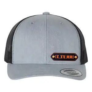 Custom Wedding Date Hat – Personalized Roman Numeral Leather Patch Richardson Trucker Cap – Anniversary Gift for Him or Her – Free Keychain