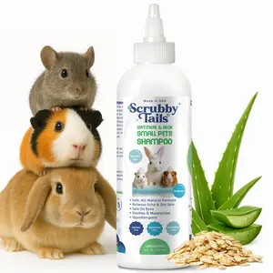 Natural Oatmeal & Aloe Vera Small Pets Shampoo for Guinea Pig, Bunny, Ferret & Rabbit Shampoo - Hypoallergenic for Sensitive Skin. 8 fl. oz. (Unscented)