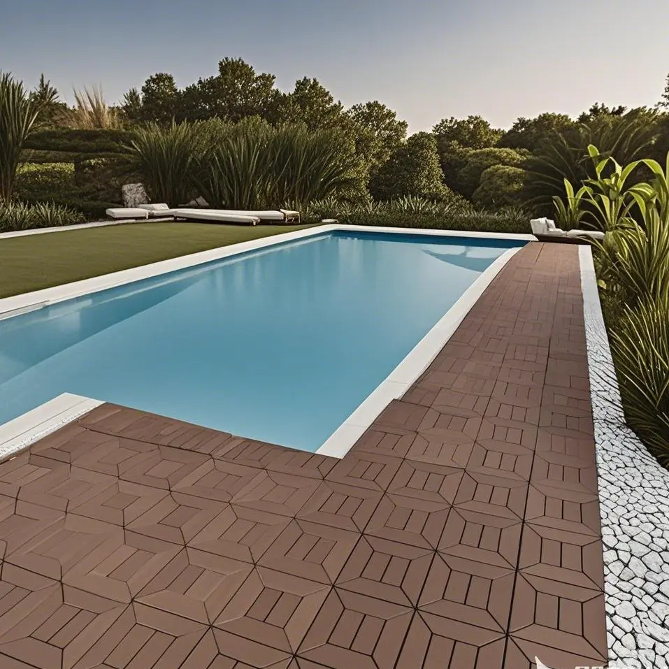 Plastic Interlocking Deck Tiles,44 PCS,12"x12"(30 x 30cm) Waterproof Outdoor Flooring All Weather Use, Patio Floor Decking Tiles for Porch Poolside