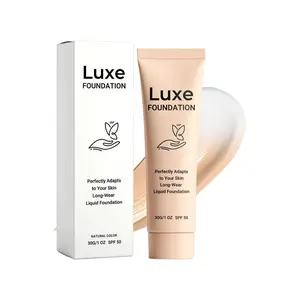 Natural Color Temperature Foundation Liquid, Portable Daily Use, Natural Finish, Lightweight, Moisturizing, Long-Lasting Makeup