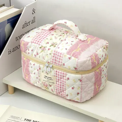 Floral Pattern Makeup Bags Set, 1/ Multi-functional Storage Bag for Home and Travel, Portable Cosmetic Storage, Makeup Storage Bag for Women, Makeup Cosmetic Organizer, Makeup Organizer Pouch, Handheld Cosmetic Pouch, Cosmetic Beauty Organisers