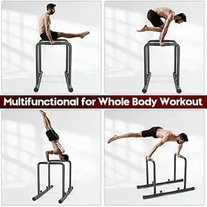 2024 Adjustable Dip Station, Functional Heavy Duty Dip Stand, Fitness Pull Up Stand Bars