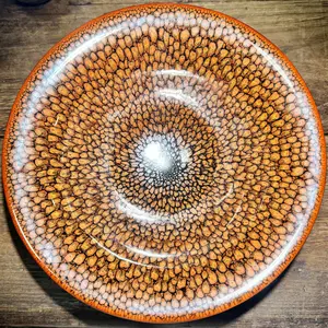 handmade yellow Partridge-Patterned Conical Jian Zhan Teacup