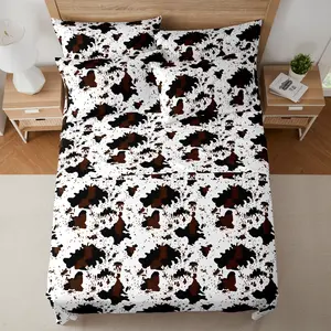 Multicolor Cow Print 6-Piece Sheet Set