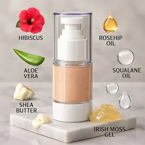 Hibiscus Infused Moisturizer with Strawberry & Watermelon Extract 1oz - Non-Comedogenic, Gentle for Acne-Prone Skin, Suitable for Oily & Combination Skin