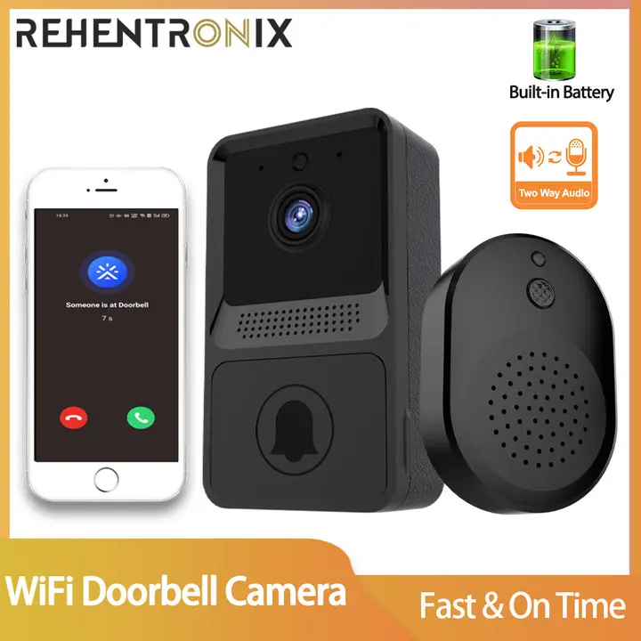 Wireless Battery-Powered WiFi Video Doorbell Camera