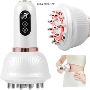 Heated Massage Scraper Instrument with Vibration Function, Lymph Drainage Massager for Legs Arms Abdomen, Anti-Celery Tool