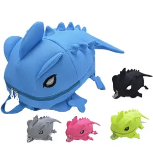 Cute Dinosaur Cartoon Backpack Unisex Lightweight Dinosaur Design Backpack for Men and Women in Blue Black Gray Pink Green