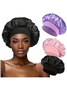 Luxurious Comfortable Sleep Cap, Soft Anti-Slip Hair Care for Men & Women, Wet and Dry Use Shower Cap, Elegant Elastic Travel Cap, Unisex